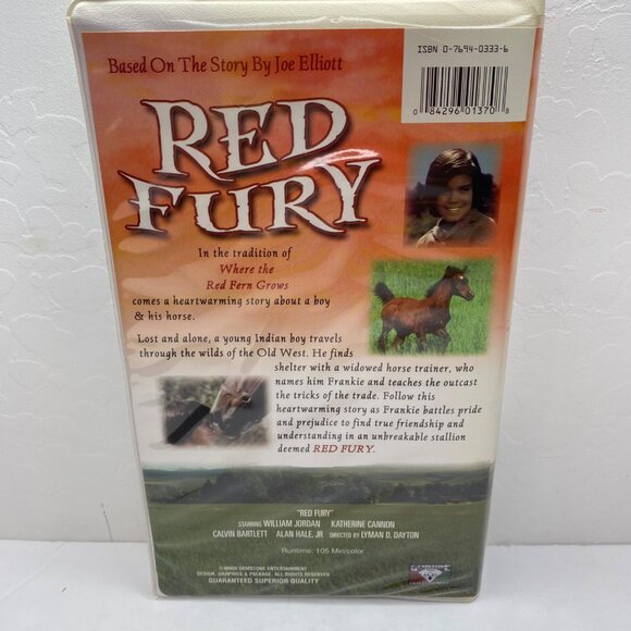 Vintage Red Fury Film VHS Tape Clamshell Case Based On Story By Joe Elliott - Picture 2 of 9